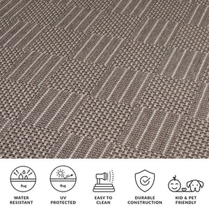 Safavieh Sisal Inspired All Weather Indoor Outdoor Area Rug Coastal Farmhouse Living Room Accent Black SAW648Z-6