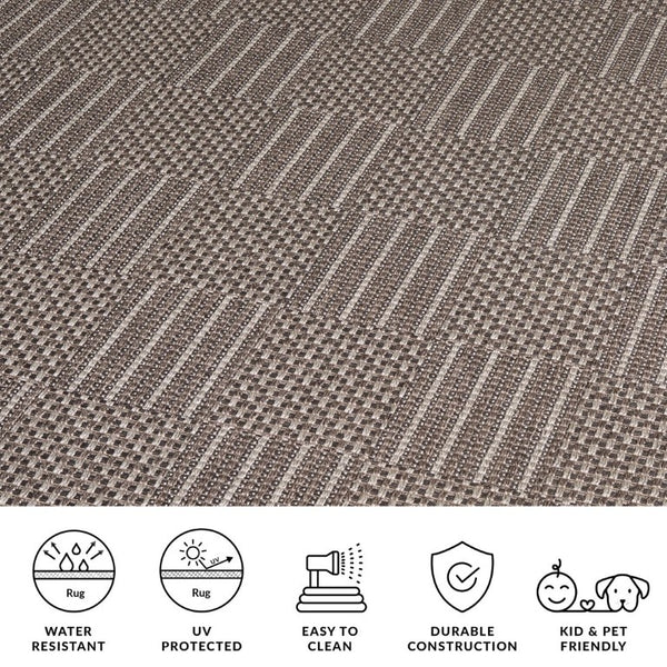 Safavieh Sisal Inspired All Weather Indoor Outdoor Area Rug Coastal Farmhouse Living Room Accent Black SAW648Z-6