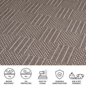 Safavieh Sisal Inspired All Weather Indoor Outdoor Area Rug Coastal Farmhouse Living Room Accent Black SAW648Z-6