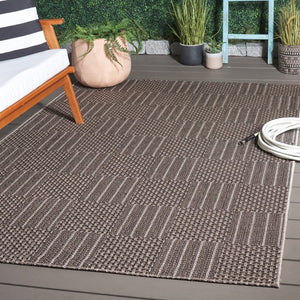 Safavieh Sisal Inspired All Weather Indoor Outdoor Area Rug Coastal Farmhouse Living Room Accent Black SAW648Z-6