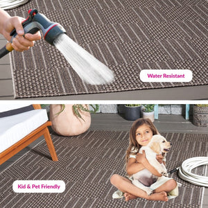 Safavieh Sisal Inspired All Weather Indoor Outdoor Area Rug Coastal Farmhouse Living Room Accent Black SAW648Z-6