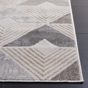 Safavieh Saylor 101 Power Loomed Transitional Rug Grey / Dark Grey 6'-3" x 6'-3" Round