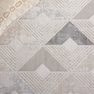 Safavieh Saylor 101 Power Loomed Transitional Rug Grey / Dark Grey 6'-3" x 6'-3" Round