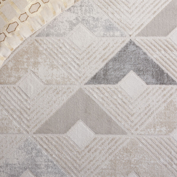 Safavieh Saylor 101 Power Loomed Transitional Rug Grey / Dark Grey 6'-3" x 6'-3" Round