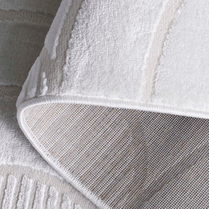 Safavieh Saylor Modern Area Rug - Luxurious Ivory Design With Plush Texture, Durable Craftsmanship & Style Ivory 70% Polypropylene,30% Polyester Shrink Say112a-6r