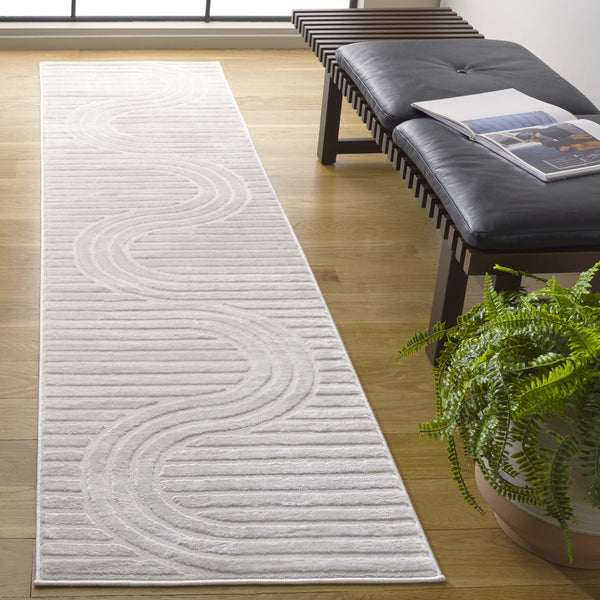 Safavieh Saylor Modern Round Area Rug - Luxurious Turkish Design For Chic Living Spaces & Cozy Atmosphere Ivory 70% Polypropylene,30% Polyester Shrink Say113a-6sq