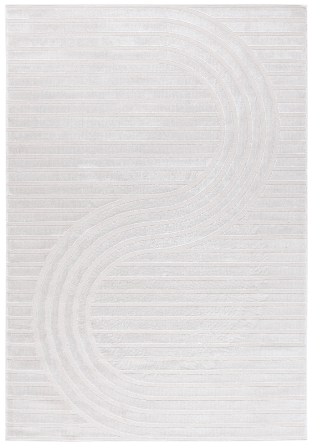 Safavieh Saylor Modern Round Area Rug - Luxurious Turkish Design For Chic Living Spaces & Cozy Atmosphere Ivory 70% Polypropylene,30% Polyester Shrink Say113a-6sq