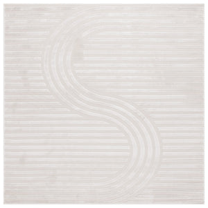 Safavieh Saylor Modern Round Area Rug - Luxurious Turkish Design For Chic Living Spaces & Cozy Atmosphere Ivory 70% Polypropylene,30% Polyester Shrink Say113a-6sq