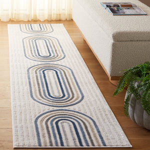 Safavieh Saylor Stylish Area Rug In Elegant Ivory And Blue Grey – Luxurious, Durable, And Easy To Maintain Ivory ,Blue Grey 70% Polypropylene,30% Polyester Shrink Say114a-8
