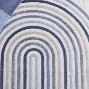 Safavieh Saylor Stylish Area Rug In Elegant Ivory And Blue Grey – Luxurious, Durable, And Easy To Maintain Ivory ,Blue Grey 70% Polypropylene,30% Polyester Shrink Say114a-8