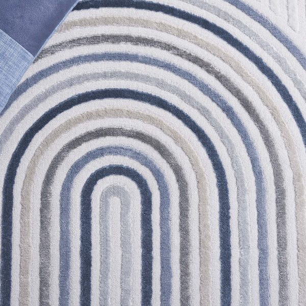 Safavieh Saylor Stylish Area Rug In Elegant Ivory And Blue Grey – Luxurious, Durable, And Easy To Maintain Ivory ,Blue Grey 70% Polypropylene,30% Polyester Shrink Say114a-8