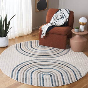 Safavieh Saylor Stylish Area Rug In Elegant Ivory And Blue Grey – Luxurious, Durable, And Easy To Maintain Ivory ,Blue Grey 70% Polypropylene,30% Polyester Shrink Say114a-8