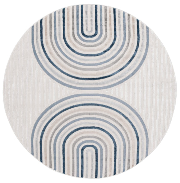 Safavieh Saylor Stylish Area Rug In Elegant Ivory And Blue Grey – Luxurious, Durable, And Easy To Maintain Ivory ,Blue Grey 70% Polypropylene,30% Polyester Shrink Say114a-8