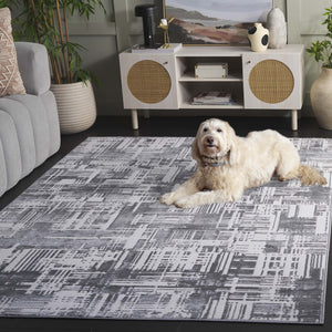 Safavieh Saylor Stunning Area Rug - Modern Ivory And Dark Grey Design For Luxurious Home Decor And Comfort Ivory ,Dark Grey 70% Polypropylene,30% Polyester Shrink Say115f-28