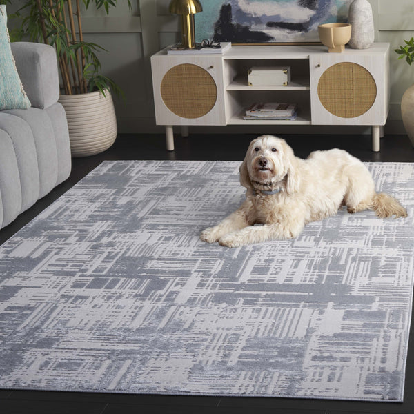 Safavieh Saylor Stunning Area Rug - Modern Ivory And Dark Grey Design For Luxurious Home Decor And Comfort Ivory ,Light Grey 70% Polypropylene,30% Polyester Shrink Say115g-28