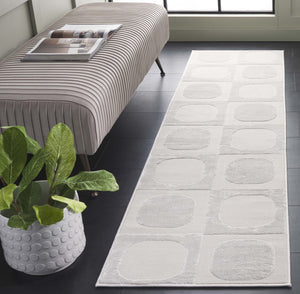 Safavieh Saylor Elegant Geometric Area Rug – Modern Design For Sophisticated Living Spaces, 8' X 10' Size Ivory 70% Polypropylene,30% Polyester Shrink Say124a-9