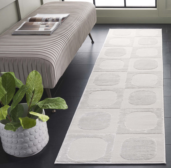 Safavieh Saylor Elegant Geometric Area Rug – Modern Design For Sophisticated Living Spaces, 8' X 10' Size Ivory 70% Polypropylene,30% Polyester Shrink Say124a-9