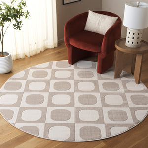 Safavieh Saylor Elegant Geometric Area Rug – Modern Design For Sophisticated Living Spaces, 8' X 10' Size Beige ,Ivory 70% Polypropylene,30% Polyester Shrink Say124b-28