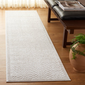 Safavieh Saylor Contemporary Area Rug In Elegant Ivory - 8x10 Plush Design For Modern Home Decor Enhancements Ivory 70% Polypropylene,30% Polyester Shrink Say126a-4