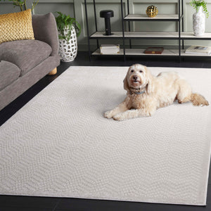 Safavieh Saylor Contemporary Area Rug In Elegant Ivory - 8x10 Plush Design For Modern Home Decor Enhancements Ivory 70% Polypropylene,30% Polyester Shrink Say126a-4