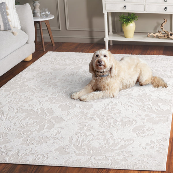 Safavieh Saylor Plush Area Rug – Elegant Ivory Design For Modern Home Decor, Soft Comfort & Style Upgrade Ivory 70% Polypropylene,30% Polyester Shrink Say128a-5