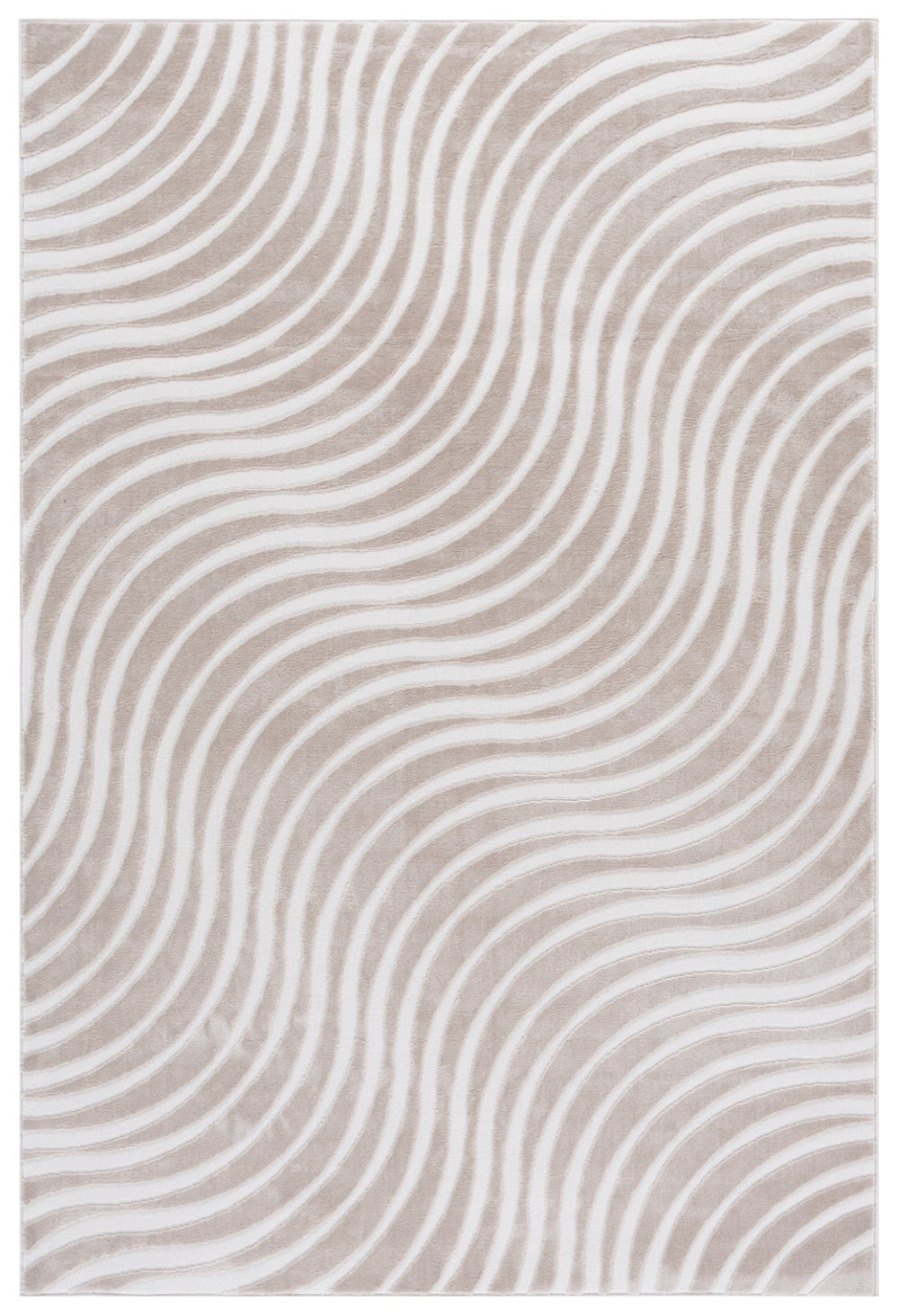 Safavieh Saylor Contemporary Area Rug - 4x6 Ft Minimalist Design For Modern Living Spaces And Serenity Beige ,Ivory 58% Polypropylene  30% Jute  12 % Polyester Say132b-6sq