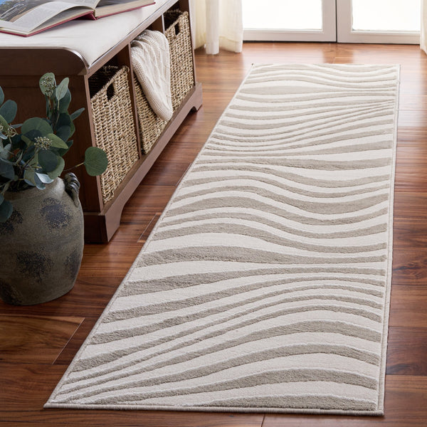 Safavieh Saylor Neutral Beige White Ivory Runner 2X8 Ft — Low-Profile 0.5" Pile, Durable Power-Loomed, Stain-Resistant SAY136B-28