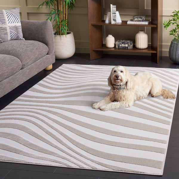 Safavieh Saylor Neutral Beige White Ivory Runner 2X8 Ft — Low-Profile 0.5" Pile, Durable Power-Loomed, Stain-Resistant SAY136B-28