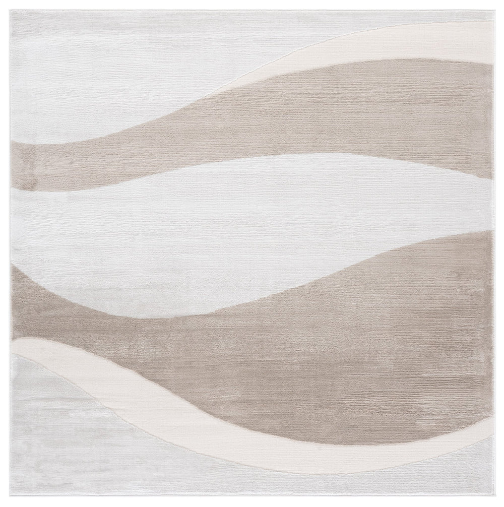 Safavieh Saylor Beige Ivory Square Area Rug — Low-Profile Turkish Power-Loomed Blend With Jute Texture 6'-3" x 6'-3" SAY138B-6SQ