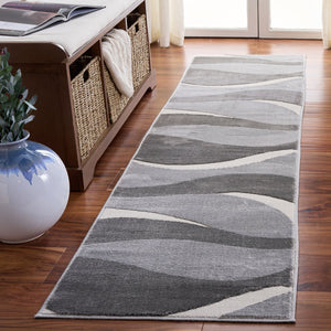Safavieh Saylor Contemporary Grey Ivory Area Rug — Power-Loomed In Turkey, Low-Profile Durable Comfort 6'-3" x 6'-3" SAY138F-6SQ