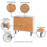 Liam Sideboard in White and Wood SB-311AMC246 Manhattan Comfort