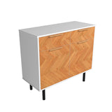 Liam Sideboard in White and Wood SB-311AMC246 Manhattan Comfort