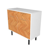 Liam Sideboard in White and Wood SB-311AMC246 Manhattan Comfort