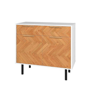 Liam Sideboard in White and Wood SB-311AMC246 Manhattan Comfort