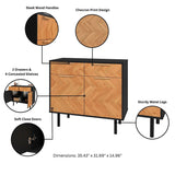 Liam Sideboard in Black and Wood SB-311AMC247 Manhattan Comfort