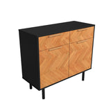 Liam Sideboard in Black and Wood SB-311AMC247 Manhattan Comfort