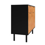 Liam Sideboard in Black and Wood SB-311AMC247 Manhattan Comfort