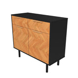 Liam Sideboard in Black and Wood SB-311AMC247 Manhattan Comfort