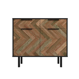 Liam Sideboard in Black and Brown Wood SB-311AMC248 Manhattan Comfort