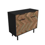 Liam Sideboard in Black and Brown Wood SB-311AMC248 Manhattan Comfort