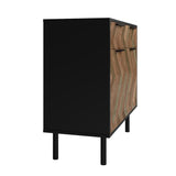 Liam Sideboard in Black and Brown Wood SB-311AMC248 Manhattan Comfort