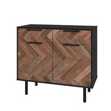 Liam Sideboard in Black and Brown Wood SB-311AMC248 Manhattan Comfort