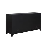 Manhattan Comfort Sheridan Mid-Century Modern Sideboard Cabinet Black SB-4GLF-BK