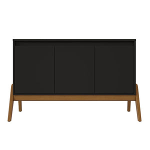 Manhattan Comfort Gales Mid-Century Modern Sideboard Matte Black SB-62676-BK