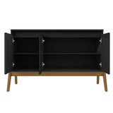 Manhattan Comfort Gales Mid-Century Modern Sideboard Matte Black SB-62676-BK