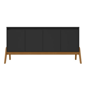 Manhattan Comfort Gales Mid-Century Modern Sideboard Matte Black SB-62722-BK