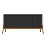 Manhattan Comfort Gales Mid-Century Modern Sideboard Matte Black SB-62722-BK