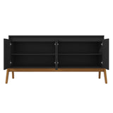 Manhattan Comfort Gales Mid-Century Modern Sideboard Matte Black SB-62722-BK