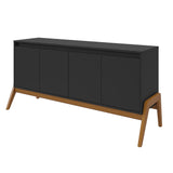 Manhattan Comfort Gales Mid-Century Modern Sideboard Matte Black SB-62722-BK