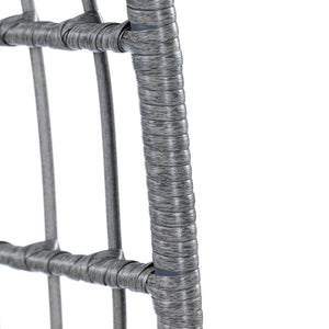 English Elm Zola Oversized Wicker Egg Swivel Lounge Chair with Cushions for Stylish Comfort in Any Space Gray Cushions/Gray Frame SB-C-335-GY-GY-GG